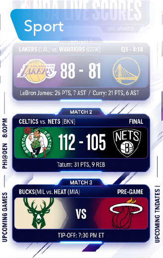 Sport feed preview (placeholder)